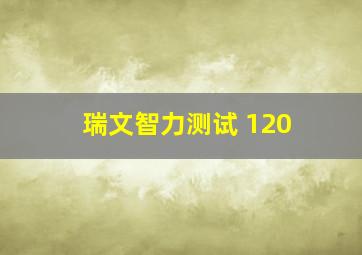 瑞文智力测试 120